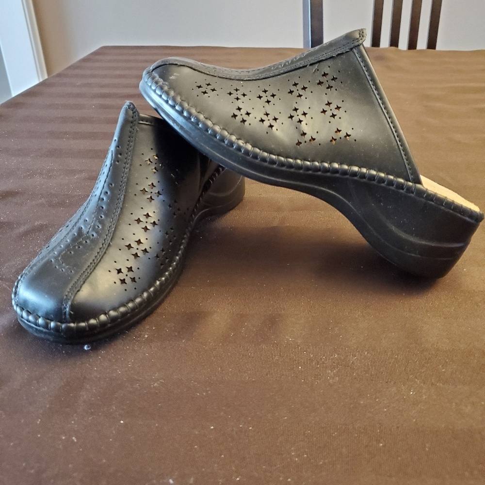Brand new black slip on shoes